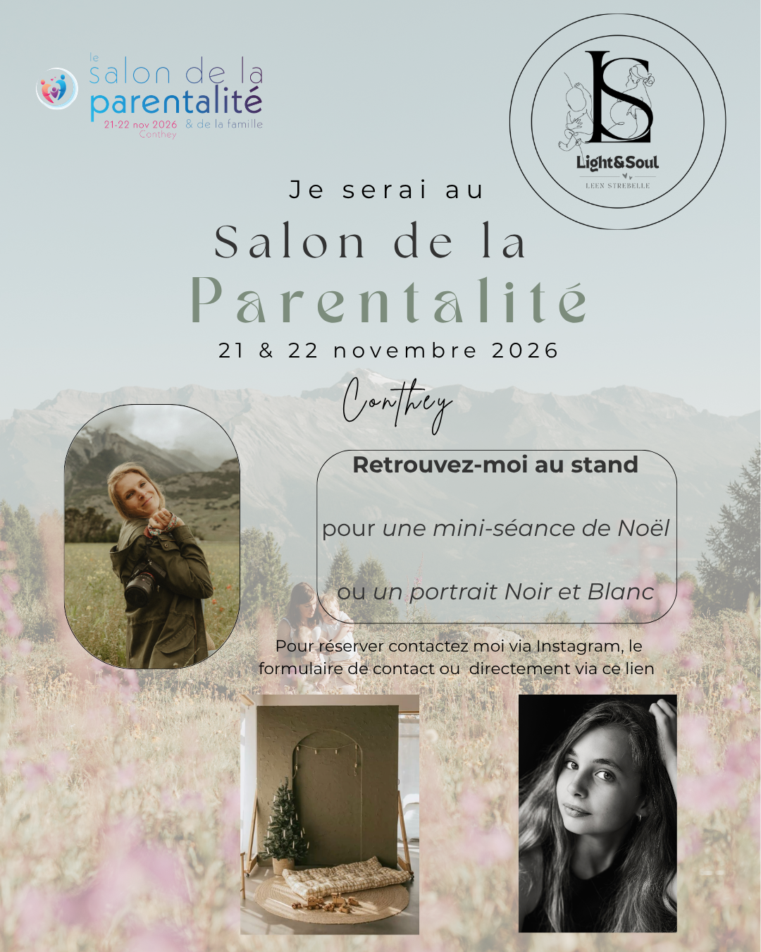 Light and Soul Photography - Salon de la Parentalité, Conthey, 21 et 22 novembre 2026